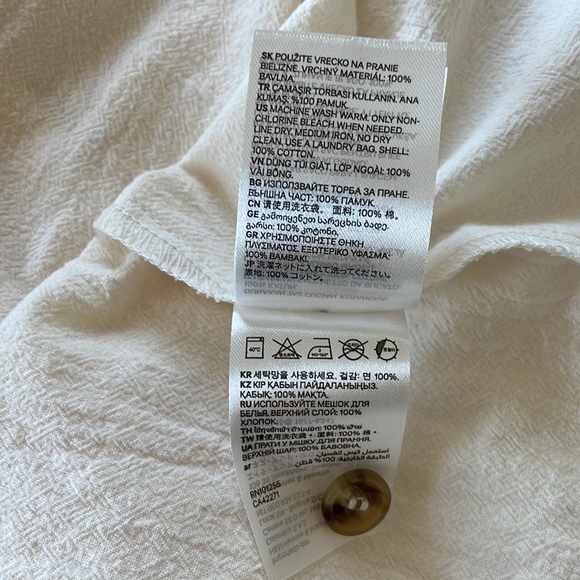 H&M Creped Cotton Dress in Cream - Picture 10 of 10